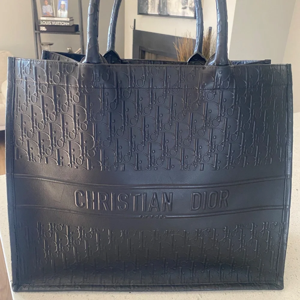 Gorgeous Christian Dior Canvas Book Tote - Picture 6 of 11